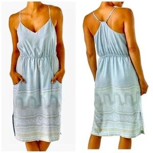 Patagonia Lost Wildflower Dress Blue Size Medium